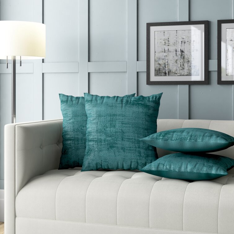 Teal pillows for online sofa